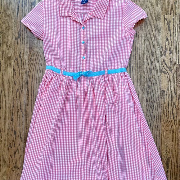 Girl's Gap pink gingham dress size 10